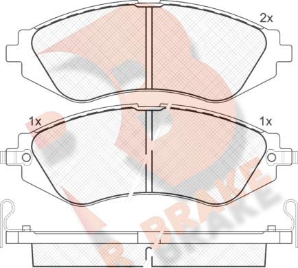 R Brake RB1263 - Bremsbelagsatz, Scheibenbremse alexcarstop-ersatzteile.com