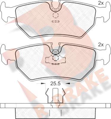 R Brake RB1214 - Bremsbelagsatz, Scheibenbremse alexcarstop-ersatzteile.com