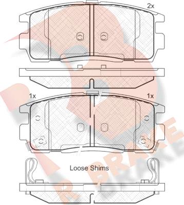 R Brake RB1799 - Bremsbelagsatz, Scheibenbremse alexcarstop-ersatzteile.com