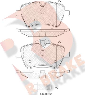 R Brake RB1756 - Bremsbelagsatz, Scheibenbremse alexcarstop-ersatzteile.com