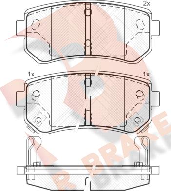 R Brake RB1712 - Bremsbelagsatz, Scheibenbremse alexcarstop-ersatzteile.com