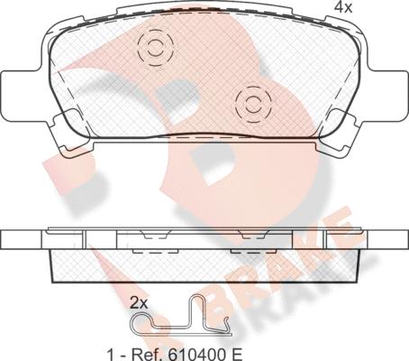 R Brake RB1736 - Bremsbelagsatz, Scheibenbremse alexcarstop-ersatzteile.com