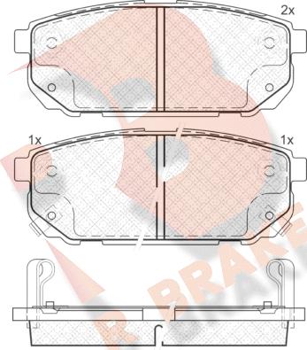 R Brake RB1720 - Bremsbelagsatz, Scheibenbremse alexcarstop-ersatzteile.com