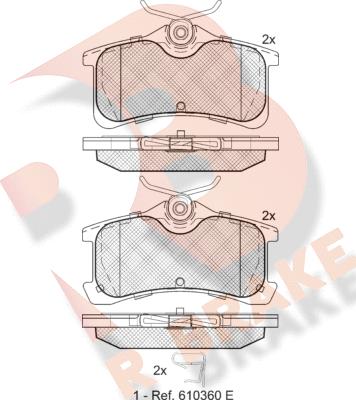 R Brake RB1728 - Bremsbelagsatz, Scheibenbremse alexcarstop-ersatzteile.com