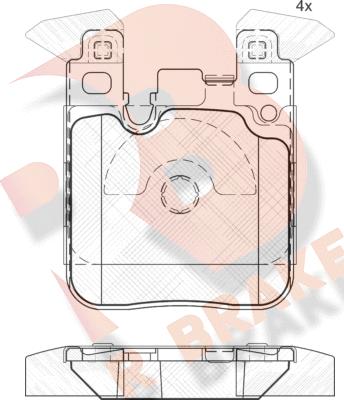 R Brake RB2092 - Bremsbelagsatz, Scheibenbremse alexcarstop-ersatzteile.com