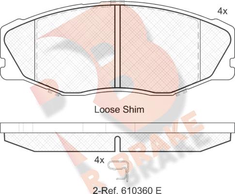 R Brake RB2087 - Bremsbelagsatz, Scheibenbremse alexcarstop-ersatzteile.com