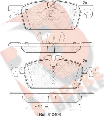 R Brake RB2021 - Bremsbelagsatz, Scheibenbremse alexcarstop-ersatzteile.com