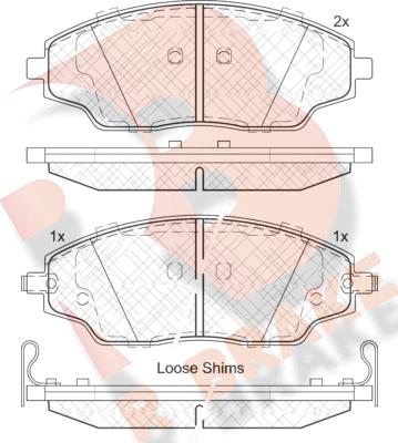 R Brake RB2167 - Bremsbelagsatz, Scheibenbremse alexcarstop-ersatzteile.com