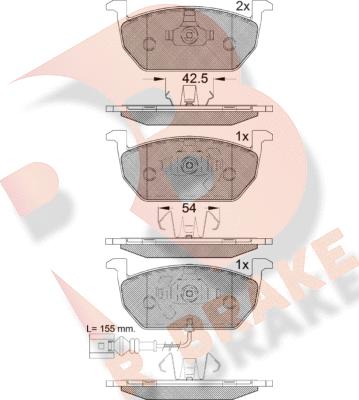 R Brake RB2189 - Bremsbelagsatz, Scheibenbremse alexcarstop-ersatzteile.com