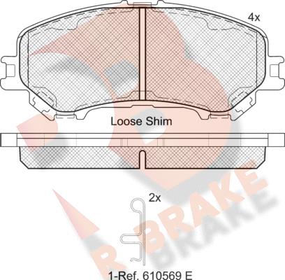 R Brake RB2181-200 - Bremsbelagsatz, Scheibenbremse alexcarstop-ersatzteile.com