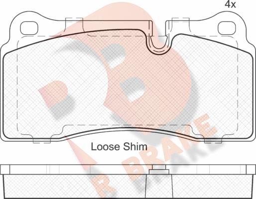 R Brake RB2121 - Bremsbelagsatz, Scheibenbremse alexcarstop-ersatzteile.com