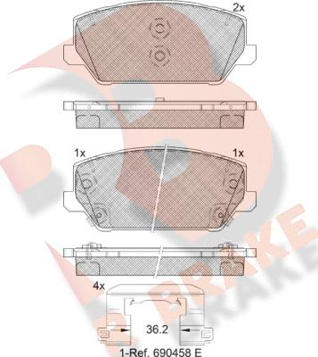 R Brake RB2306 - Bremsbelagsatz, Scheibenbremse alexcarstop-ersatzteile.com