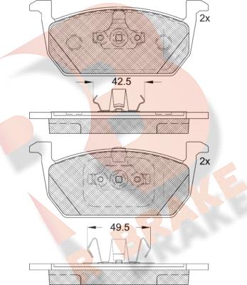 R Brake RB2285 - Bremsbelagsatz, Scheibenbremse alexcarstop-ersatzteile.com