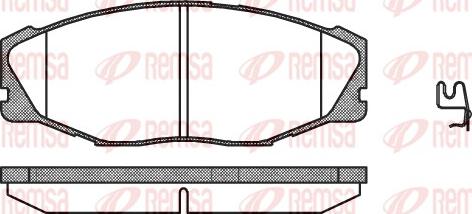 Remsa 0443.04 - Bremsbelagsatz, Scheibenbremse alexcarstop-ersatzteile.com