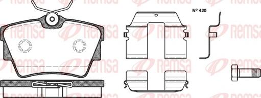 Remsa 0591.20 - Bremsbelagsatz, Scheibenbremse alexcarstop-ersatzteile.com