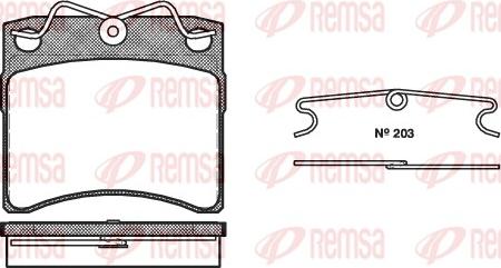 Remsa 0385.00 - Bremsbelagsatz, Scheibenbremse alexcarstop-ersatzteile.com