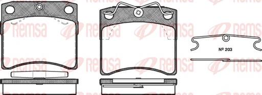 Remsa 0385.10 - Bremsbelagsatz, Scheibenbremse alexcarstop-ersatzteile.com