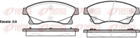 Remsa 1431.12 - Bremsbelagsatz, Scheibenbremse alexcarstop-ersatzteile.com