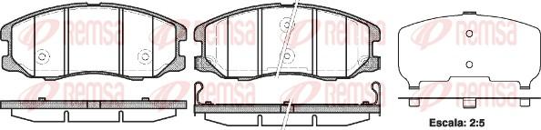 Remsa 1261.12 - Bremsbelagsatz, Scheibenbremse alexcarstop-ersatzteile.com