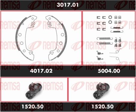 Remsa 3017.01 - Bremsbackensatz alexcarstop-ersatzteile.com