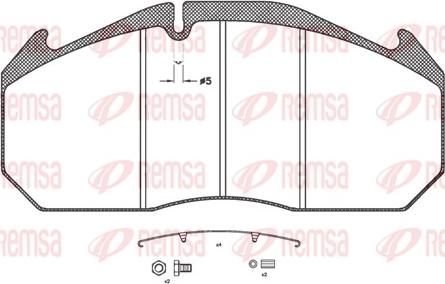 Remsa JCA 506.31 - Bremsbelagsatz, Scheibenbremse alexcarstop-ersatzteile.com