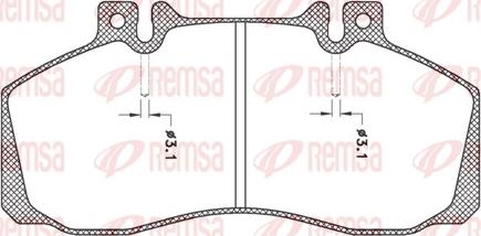 Remsa JCA 245.00 - Bremsbelagsatz, Scheibenbremse alexcarstop-ersatzteile.com