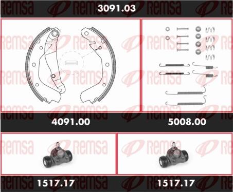 Remsa SPK 3091.03 - Bremsbackensatz alexcarstop-ersatzteile.com