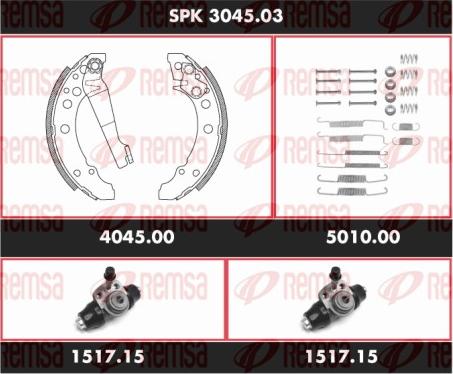 Remsa SPK 3045.03 - Bremsbackensatz alexcarstop-ersatzteile.com