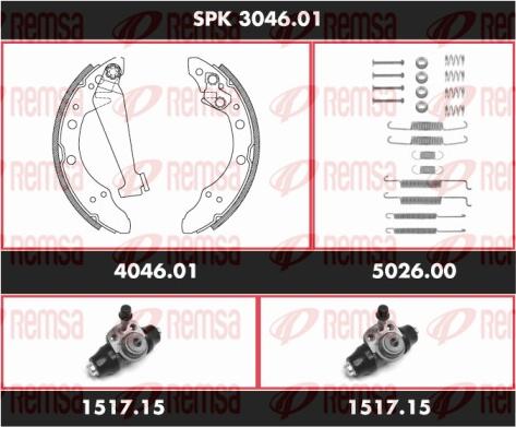 Remsa SPK 3046.01 - Bremsbackensatz alexcarstop-ersatzteile.com