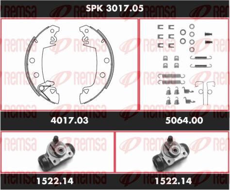 Remsa SPK 3017.05 - Bremsbackensatz alexcarstop-ersatzteile.com