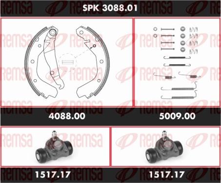 Remsa SPK 3088.01 - Bremsbackensatz alexcarstop-ersatzteile.com