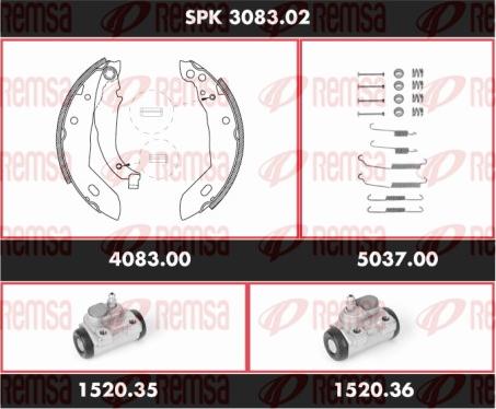 Remsa SPK 3083.02 - Bremsbackensatz alexcarstop-ersatzteile.com