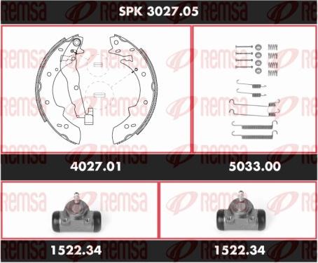 Remsa SPK 3027.05 - Bremsbackensatz alexcarstop-ersatzteile.com