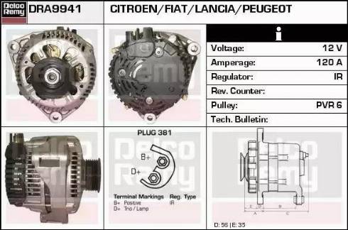 Remy DRA9941 - Generator alexcarstop-ersatzteile.com