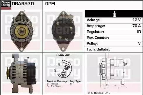 Remy DRA9570 - Generator alexcarstop-ersatzteile.com