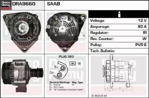 Remy DRA9660 - Generator alexcarstop-ersatzteile.com