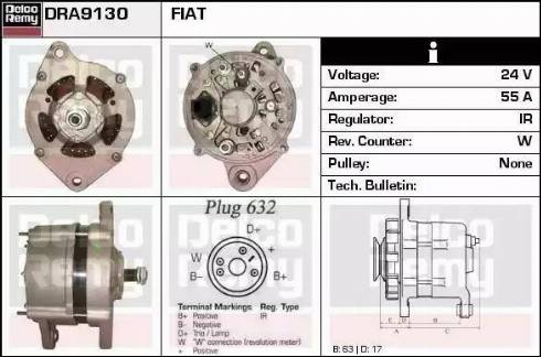 Remy DRA9130 - Generator alexcarstop-ersatzteile.com