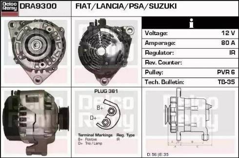 Remy DRA9300 - Generator alexcarstop-ersatzteile.com