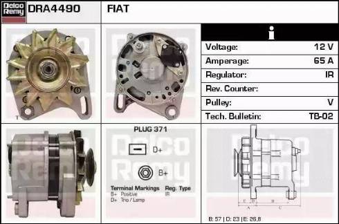 Remy DRA4490 - Generator alexcarstop-ersatzteile.com