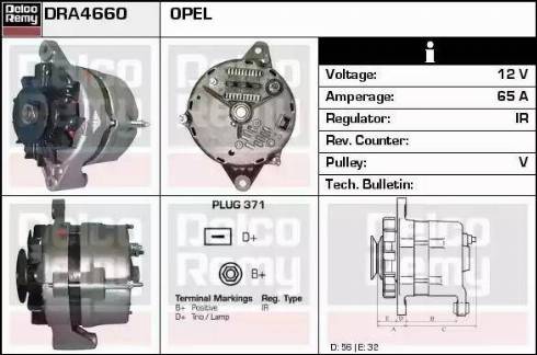 Remy DRA4660 - Generator alexcarstop-ersatzteile.com