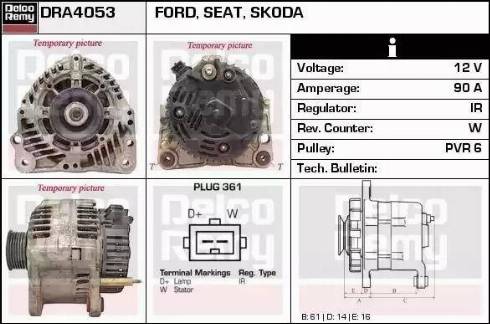 Remy DRA4053 - Generator alexcarstop-ersatzteile.com