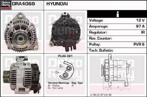 Remy DRA4069 - Generator alexcarstop-ersatzteile.com