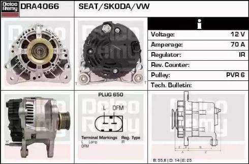 Remy DRA4066 - Generator alexcarstop-ersatzteile.com