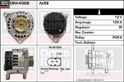 Remy DRA4068 - Generator alexcarstop-ersatzteile.com