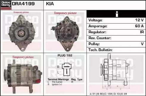 Remy DRA4199 - Generator alexcarstop-ersatzteile.com