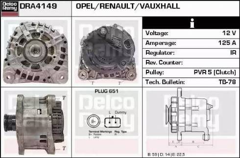 Remy DRA4149 - Generator alexcarstop-ersatzteile.com