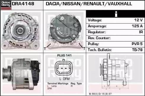 Remy DRA4148 - Generator alexcarstop-ersatzteile.com