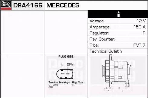 Remy DRA4166 - Generator alexcarstop-ersatzteile.com