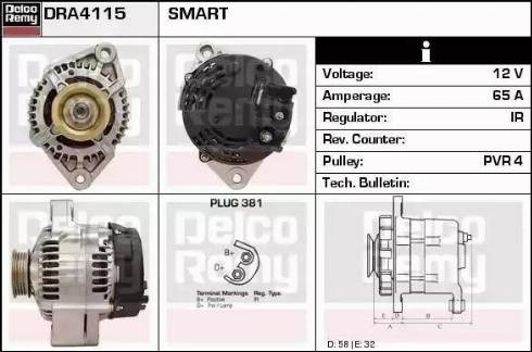 Remy DRA4115 - Generator alexcarstop-ersatzteile.com