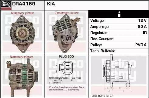 Remy DRA4189 - Generator alexcarstop-ersatzteile.com